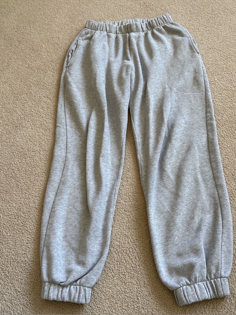 Brandy Melville Gray Cuffed Sweatpants
